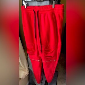 Carbon Ripped Red Joggers